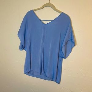 Naked Zebra short sleeve blouse in a gorgeous sky blue in small